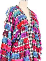 Paul Sweet Muslin Mink Gingham Cardigan Jacket arcadeshops.com
