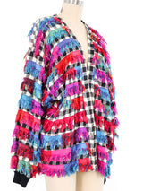 Paul Sweet Muslin Mink Gingham Cardigan Jacket arcadeshops.com