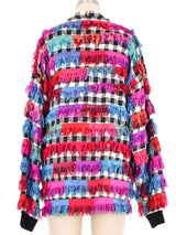 Paul Sweet Muslin Mink Gingham Cardigan Jacket arcadeshops.com