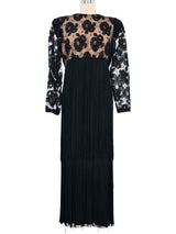 Richilene Fringed Lace Bodice Gown Dress arcadeshops.com