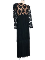 Richilene Fringed Lace Bodice Gown Dress arcadeshops.com