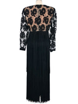 Richilene Fringed Lace Bodice Gown Dress arcadeshops.com