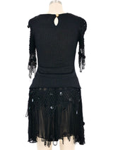 Christian Lacroix Fringed Knit And Crochet Ensemble Suit arcadeshops.com