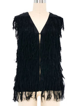 Alexander McQueen Gauze Fringe Vest Jacket arcadeshops.com