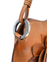 Valentino Leather Floral Fringed Shoulder Bag Accessory arcadeshops.com