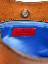 Valentino Leather Floral Fringed Shoulder Bag Accessory arcadeshops.com