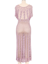 Lavender Crochet Midi Dress Dress arcadeshops.com