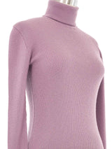 Yves Saint Laurent Dusty Purple Turtleneck Sweater Top arcadeshops.com