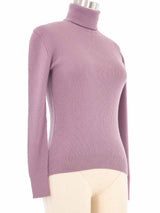 Yves Saint Laurent Dusty Purple Turtleneck Sweater Top arcadeshops.com