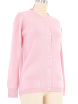 1970s Halston Pink Cashmere Cardigan Jacket arcadeshops.com