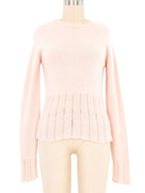 Christian Dior Pale Pink Angora Sweater Top arcadeshops.com