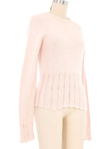Christian Dior Pale Pink Angora Sweater Top arcadeshops.com