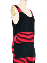Jean Paul Gaultier Convertible Striped Tank Dress Dress arcadeshops.com