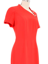 1990s Mugler Red Space Age Mini Dress Dress arcadeshops.com