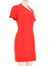1990s Mugler Red Space Age Mini Dress Dress arcadeshops.com