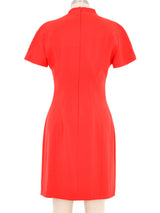 1990s Mugler Red Space Age Mini Dress Dress arcadeshops.com