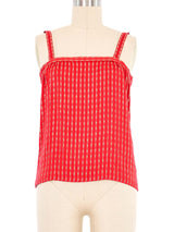 1990s Celine Chain Print Brocade Tank Top Top arcadeshops.com