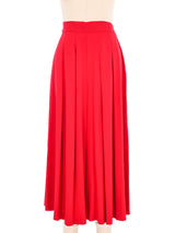 Red Pleated Culottes Bottom arcadeshops.com