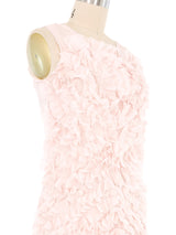 Chloe Blush Silk Ruffle Applique Dress Dress arcadeshops.com