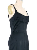 2000s Dolce And Gabbana Black Satin Slip Dress Dress arcadeshops.com