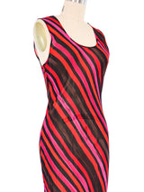 Sonia Rykiel Sheer Striped Maxi Dress Dress arcadeshops.com