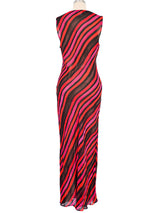 Sonia Rykiel Sheer Striped Maxi Dress Dress arcadeshops.com
