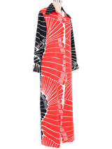 1970s Lanvin Red And Black Printed Shirt Dress Dress arcadeshops.com
