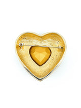 Sardi Oversized Enameled Heart Brooch Accessory arcadeshops.com