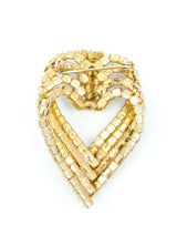 Rhinestone Layered Heart Brooch Accessory arcadeshops.com