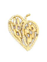 1960s Abstract Rhinestone Heart Brooch Accessory arcadeshops.com