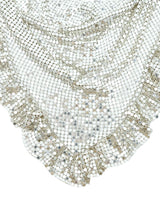 Whiting And Davis Ruffled Chainmail Bib And Earrings Accessory arcadeshops.com