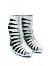 Rodarte Silver Sunrise Boots, 38.5 Accessory arcadeshops.com