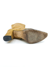 Todd Oldham Metallic Gold Heeled Boots, 6 Accessory arcadeshops.com