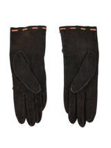 Moschino Suede Heart Accent Gloves Accessory arcadeshops.com