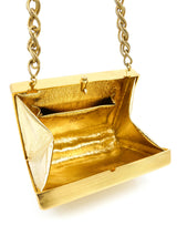 1970s Rodo Etched Crosshatch Metal Box Bag Accessory arcadeshops.com