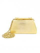 1970s Rodo Etched Goldtone Clutch Accessory arcadeshops.com