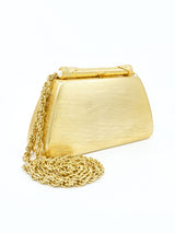 1970s Rodo Etched Goldtone Clutch Accessory arcadeshops.com