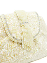 Ivory Beaded Shoulder Bag Accessory arcadeshops.com
