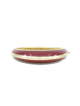 Lanvin Red Enameled Hinge Bracelet Accessory arcadeshops.com