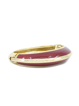 Lanvin Red Enameled Hinge Bracelet Accessory arcadeshops.com