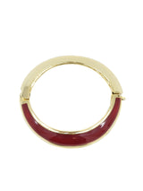 Lanvin Red Enameled Hinge Bracelet Accessory arcadeshops.com