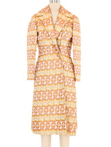 1970s Floral Metallic Brocade Coat Outerwear arcadeshops.com