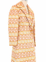 1970s Floral Metallic Brocade Coat Outerwear arcadeshops.com