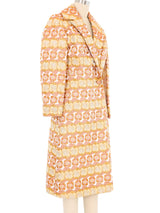 1970s Floral Metallic Brocade Coat Outerwear arcadeshops.com