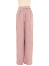 Gianfranco Ferre Lavender Spotted Brocade Trousers Bottom arcadeshops.com
