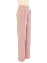Gianfranco Ferre Lavender Spotted Brocade Trousers Bottom arcadeshops.com