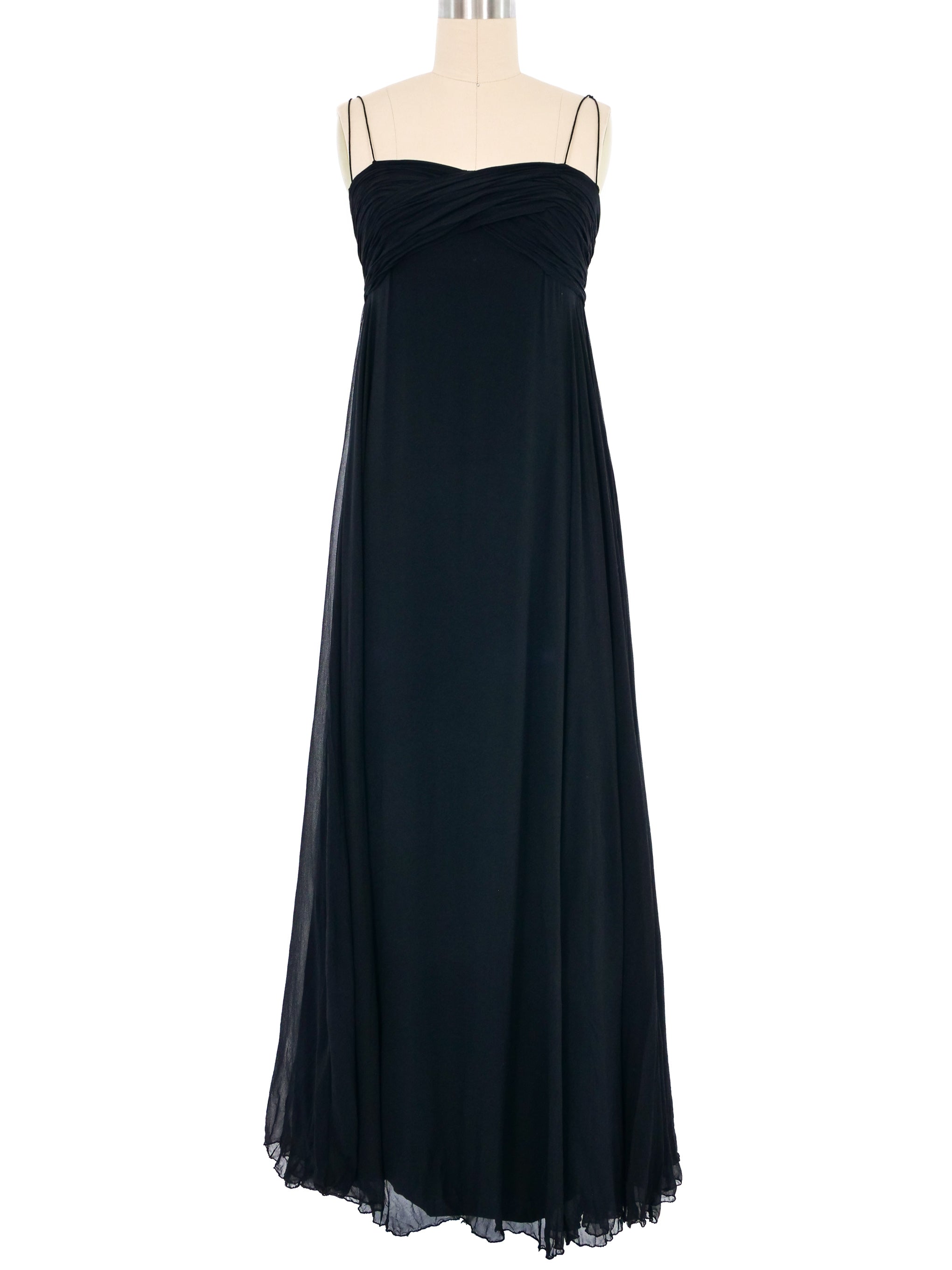 100% Silk Chiffon Gown with Lining main image 1