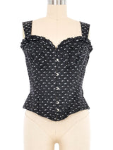 Vicky Tiel Floral Corset Top arcadeshops.com