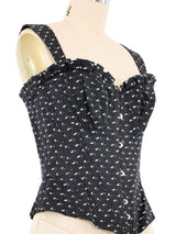Vicky Tiel Floral Corset Top arcadeshops.com