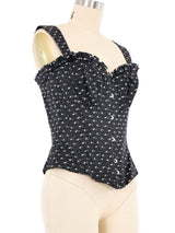 Vicky Tiel Floral Corset Top arcadeshops.com